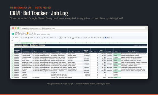Bid, Invoice & CRM Automation System